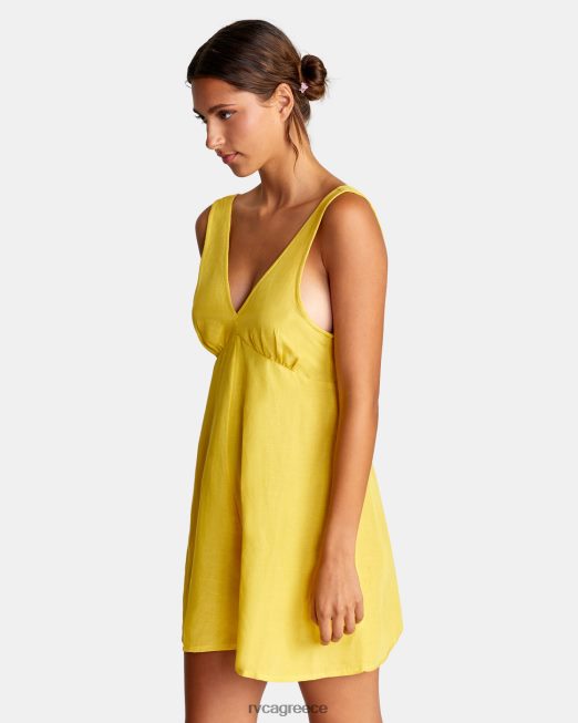 R422N81529 λινό shifty romper RVCA γυναίκες χρυσός είδη ένδυσης
