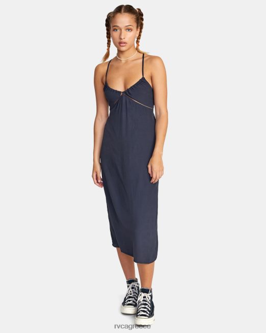 R422N81535 μίντι φόρεμα χωρίς κρίση RVCA γυναίκες μαύρος είδη ένδυσης