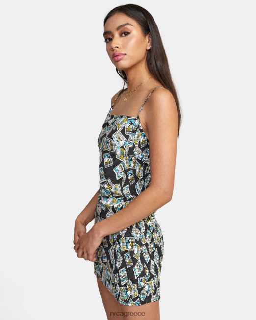 R422N81548 ενιαίο bodycon φόρεμα RVCA γυναίκες μαύρος είδη ένδυσης