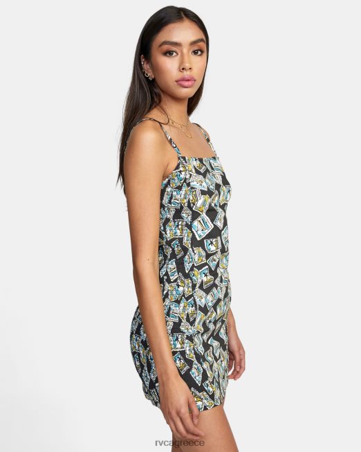 R422N81548 ενιαίο bodycon φόρεμα RVCA γυναίκες μαύρος είδη ένδυσης