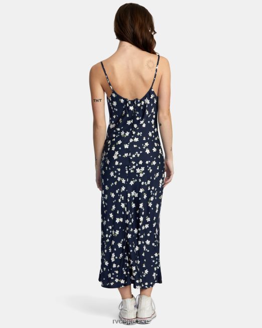 R422N81605 παρθενικό μίντι φόρεμα RVCA γυναίκες κυκλοθυμικό μπλε είδη ένδυσης