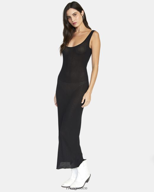 R422N81622 back it up midi bodycon φόρεμα RVCA γυναίκες μαύρος είδη ένδυσης