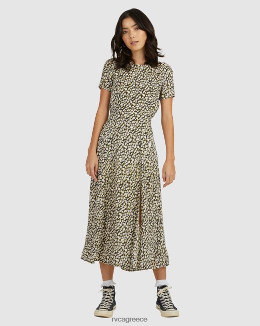 R422N81679 μίντι φόρεμα dreamscape RVCA γυναίκες μαύρος είδη ένδυσης