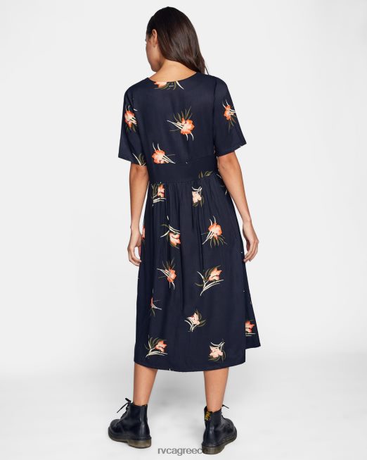 R422N81687 μίντι φόρεμα λεωφόρου RVCA γυναίκες αληθινό μαύρο είδη ένδυσης