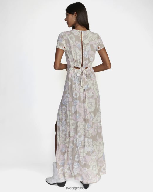 R422N81694 μεσημεριανό μάξι φόρεμα RVCA γυναίκες σκούρο χακί είδη ένδυσης