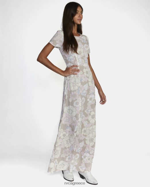 R422N81694 μεσημεριανό μάξι φόρεμα RVCA γυναίκες σκούρο χακί είδη ένδυσης