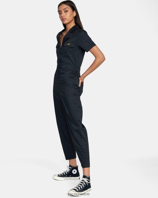 R422N8833 Ολόσωμη φόρμα συλλογής ύφεσης RVCA γυναίκες μαύρος είδη ένδυσης