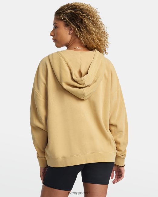 R422N81155 κουκούλα με φερμουάρ μύκητες RVCA γυναίκες άχυρο είδη ένδυσης