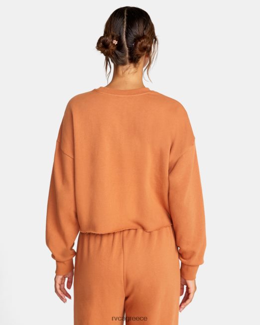 R422N81521 test drive cropped φούτερ RVCA γυναίκες κεχριμπάρι είδη ένδυσης