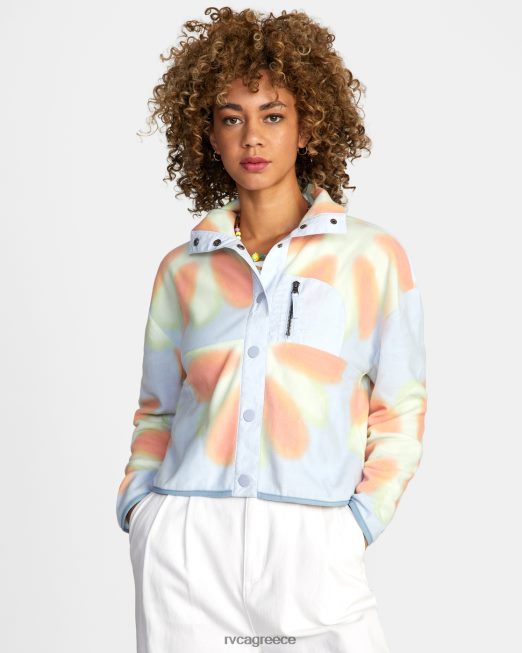 R422N81712 day off fleece μπουφάν RVCA γυναίκες μπλε αλογόνου είδη ένδυσης