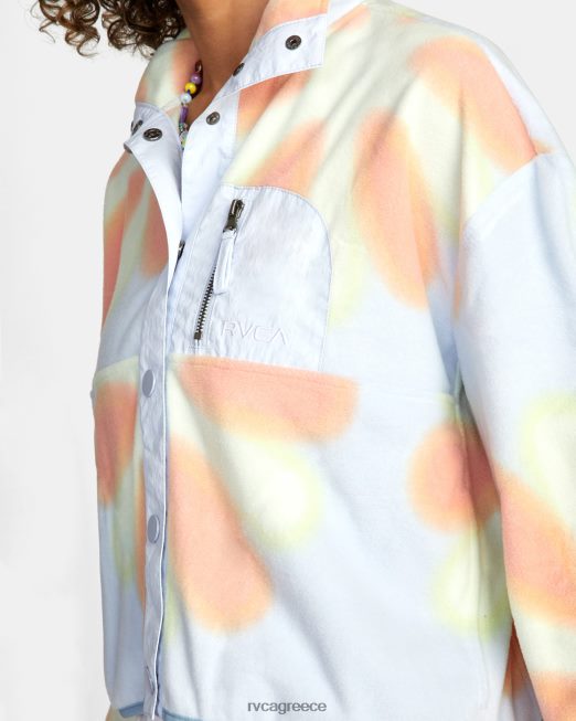 R422N81712 day off fleece μπουφάν RVCA γυναίκες μπλε αλογόνου είδη ένδυσης