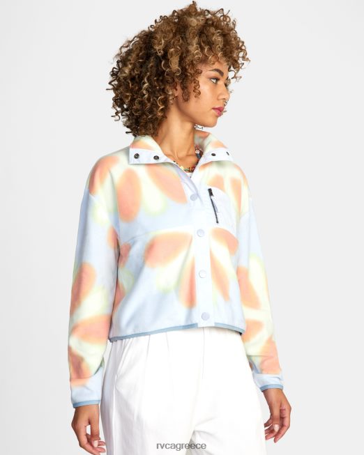 R422N81712 day off fleece μπουφάν RVCA γυναίκες μπλε αλογόνου είδη ένδυσης