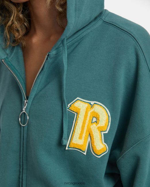 R422N8233 τριαντάφυλλο machado thrift φούτερ με φερμουάρ RVCA γυναίκες βάσκας είδη ένδυσης