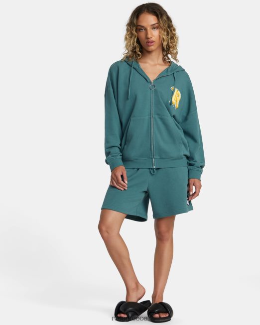 R422N8233 τριαντάφυλλο machado thrift φούτερ με φερμουάρ RVCA γυναίκες βάσκας είδη ένδυσης