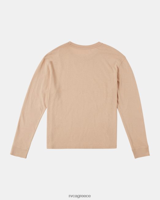 R422N81034 μεγάλο μακρυμάνικο μπλουζάκι μαργαρίτα RVCA γυναίκες γυμνός είδη ένδυσης