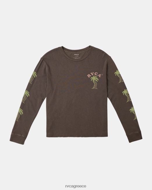 R422N81075 μακρυμάνικο μπλουζάκι με παλάμη RVCA γυναίκες Ιάβα είδη ένδυσης