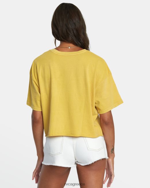 R422N81093 μπλουζάκι τσέπης ptc RVCA γυναίκες vintage χρυσό είδη ένδυσης