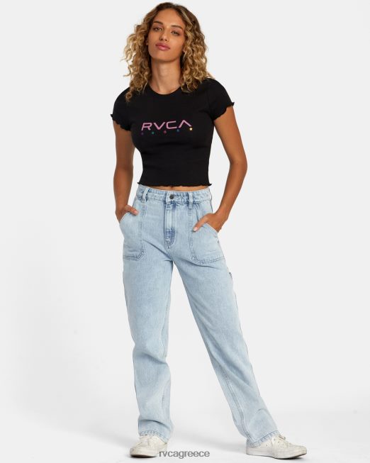 R422N81111 μπλουζάκι ισορροπίας RVCA γυναίκες μαύρος είδη ένδυσης