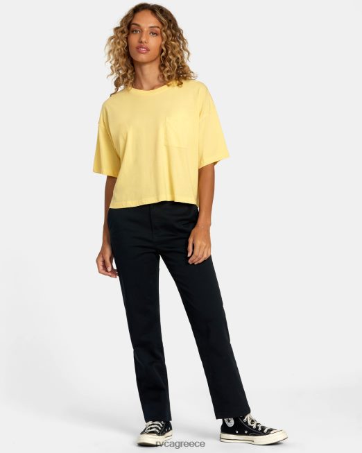 R422N81172 ptc μπλουζάκι RVCA γυναίκες χρυσαφένιος είδη ένδυσης