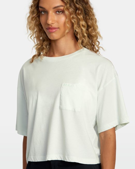 R422N81174 ptc μπλουζάκι RVCA γυναίκες μπλε του ουρανού είδη ένδυσης