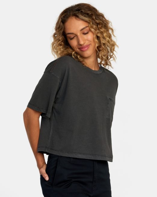 R422N81175 ptc μπλουζάκι RVCA γυναίκες μαύρος είδη ένδυσης