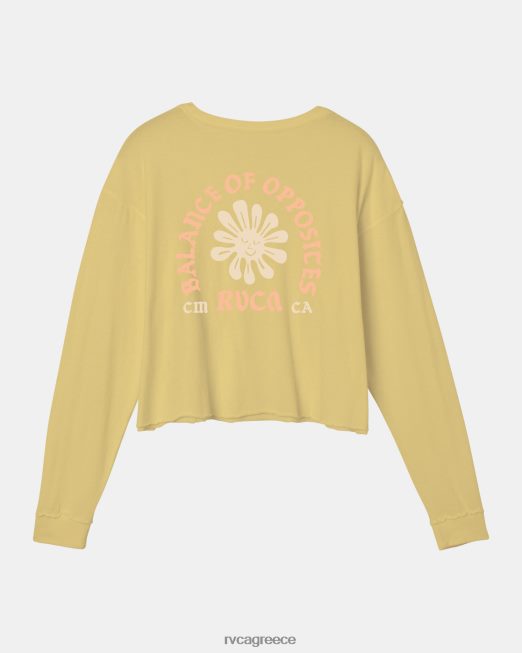 R422N81194 sol μακρυμάνικο μπλουζάκι RVCA γυναίκες χρυσαφένιος είδη ένδυσης