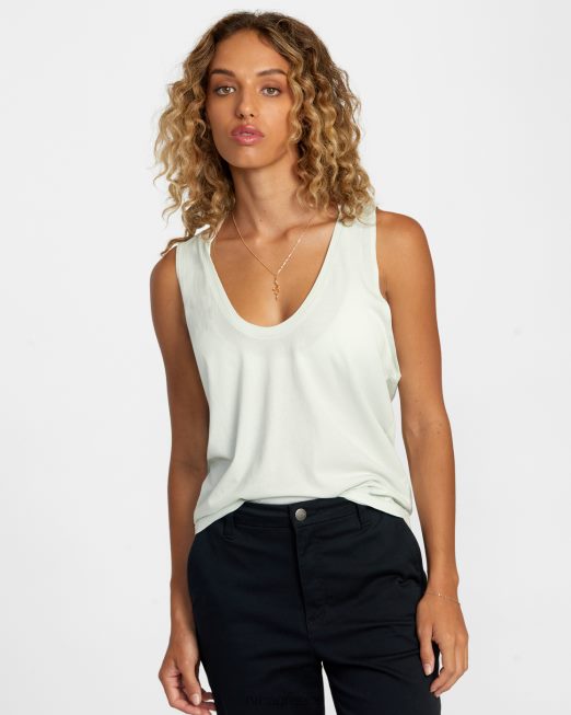 R422N81197 κομμένο φανελάκι RVCA γυναίκες μπλε του ουρανού είδη ένδυσης