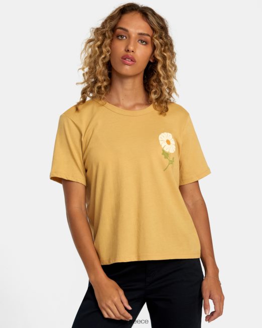 R422N81218 απαραίτητο μπλουζάκι RVCA γυναίκες άχυρο είδη ένδυσης