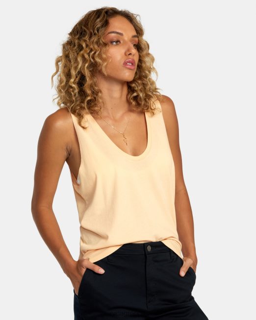 R422N81236 κομμένο φανελάκι RVCA γυναίκες πεπόνι είδη ένδυσης