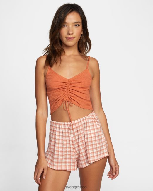 R422N81324 δεν θα σταματήσει το tank top RVCA γυναίκες κακάο είδη ένδυσης