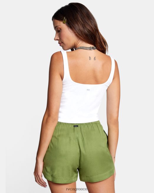 R422N81328 λεπτή γραμμή ρεζερβουάρ RVCA γυναίκες ψιθύρισε λευκό είδη ένδυσης