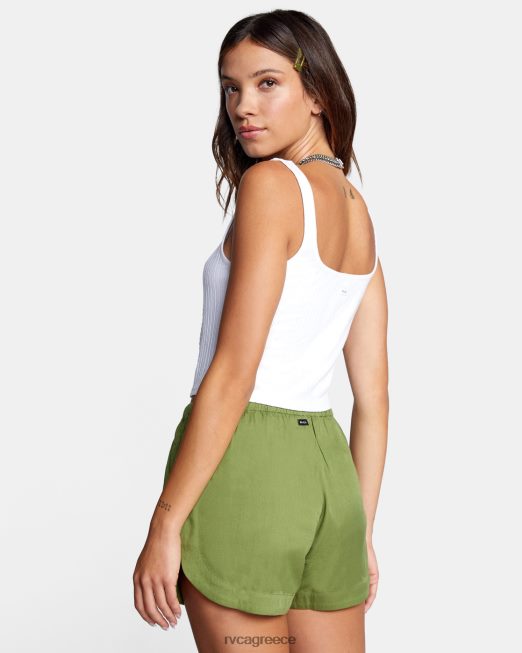 R422N81328 λεπτή γραμμή ρεζερβουάρ RVCA γυναίκες ψιθύρισε λευκό είδη ένδυσης