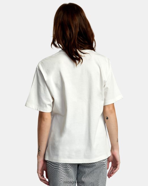 R422N81336 Fly guy anyday t-shirt RVCA γυναίκες vintage λευκό είδη ένδυσης