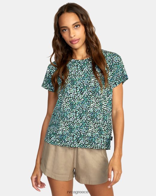 R422N81338 εσοχή 3 μπλουζάκι με λαιμόκοψη RVCA γυναίκες παλάμη είδη ένδυσης