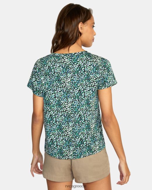 R422N81338 εσοχή 3 μπλουζάκι με λαιμόκοψη RVCA γυναίκες παλάμη είδη ένδυσης