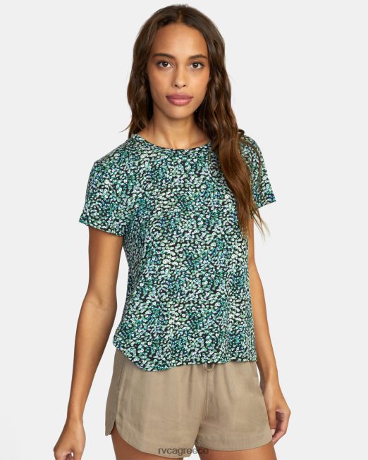 R422N81338 εσοχή 3 μπλουζάκι με λαιμόκοψη RVCA γυναίκες παλάμη είδη ένδυσης