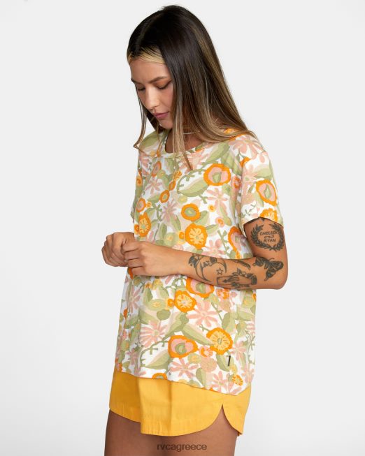 R422N81339 εσοχή 3 μπλουζάκι με λαιμόκοψη RVCA γυναίκες κατιφές είδη ένδυσης