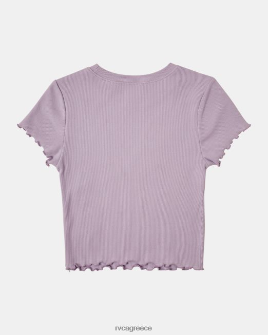 R422N81359 ανθισμένο μπλουζάκι συμμαθητή RVCA γυναίκες λεβάντα είδη ένδυσης