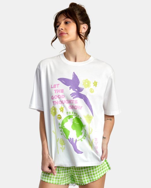 R422N81360 μπλουζάκι καλής ανάπτυξης κάθε μέρα RVCA γυναίκες άσπρο είδη ένδυσης