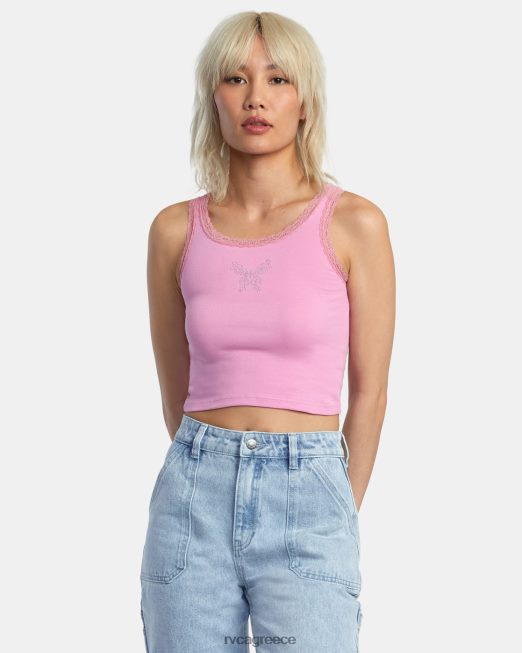 R422N81361 γκλίτερ δαντέλα φανελάκι RVCA γυναίκες κυκλάμινο είδη ένδυσης