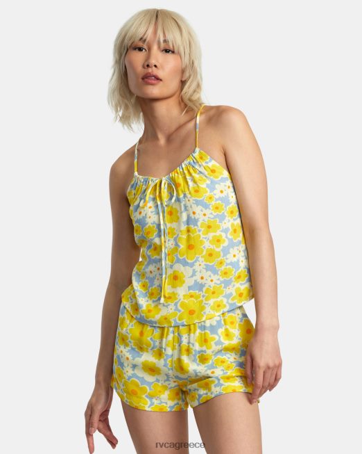 R422N81390 αμάνικο τοπ με κρίνο RVCA γυναίκες σκονισμένο μπλε είδη ένδυσης