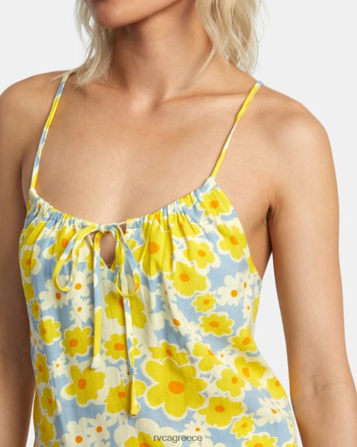 R422N81390 αμάνικο τοπ με κρίνο RVCA γυναίκες σκονισμένο μπλε είδη ένδυσης