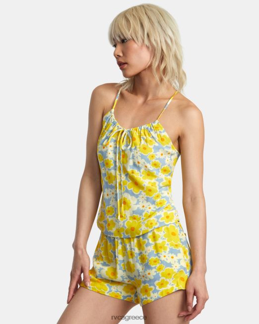 R422N81390 αμάνικο τοπ με κρίνο RVCA γυναίκες σκονισμένο μπλε είδη ένδυσης