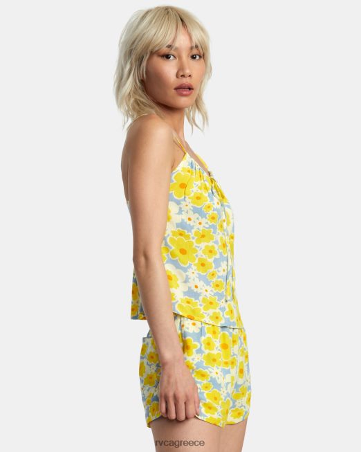 R422N81390 αμάνικο τοπ με κρίνο RVCA γυναίκες σκονισμένο μπλε είδη ένδυσης