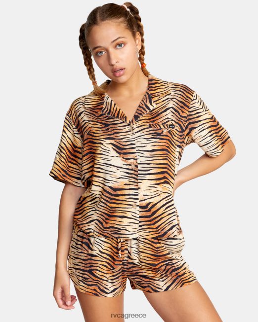 R422N81477 κυματιστό επάνω μέρος με κουμπί προς τα κάτω RVCA γυναίκες πολυ είδη ένδυσης