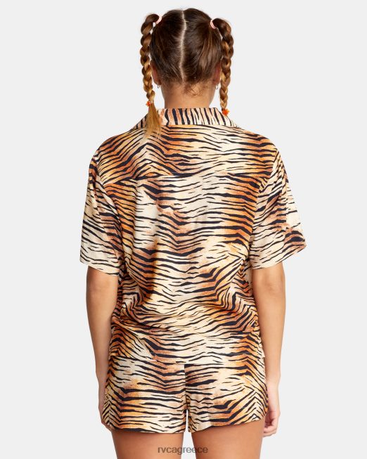 R422N81477 κυματιστό επάνω μέρος με κουμπί προς τα κάτω RVCA γυναίκες πολυ είδη ένδυσης