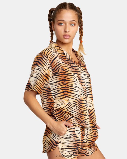 R422N81477 κυματιστό επάνω μέρος με κουμπί προς τα κάτω RVCA γυναίκες πολυ είδη ένδυσης