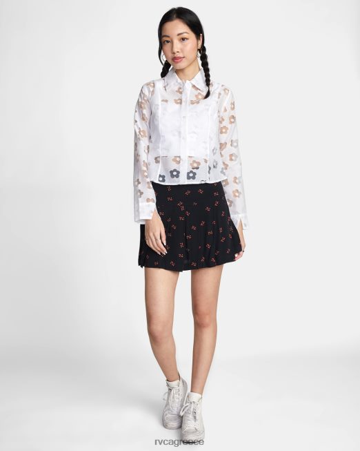 R422N81494 jagger μακρυμάνικη μπλούζα RVCA γυναίκες ψιθύρισε λευκό είδη ένδυσης