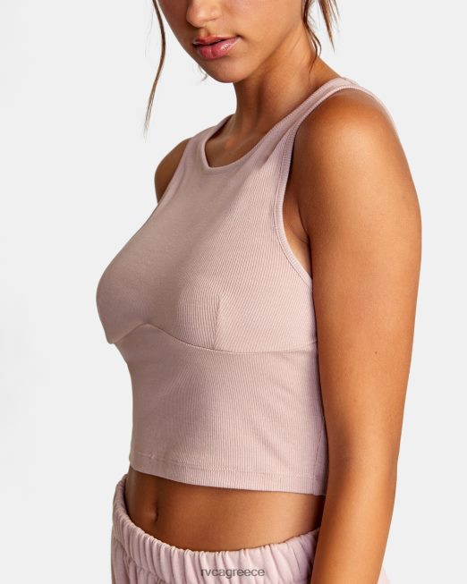 R422N81510 test drive cropped top tank RVCA γυναίκες σκονισμένο τριαντάφυλλο είδη ένδυσης