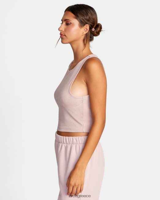 R422N81510 test drive cropped top tank RVCA γυναίκες σκονισμένο τριαντάφυλλο είδη ένδυσης